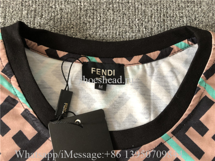 Fendi Brown Green Tshirt