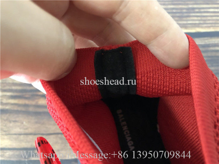 Balenciaga Speed Trainer Red Black Sole