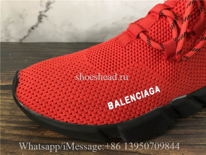 Balenciaga Speed Trainer Red Black Sole