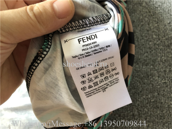 Fendi Brown Green Tshirt