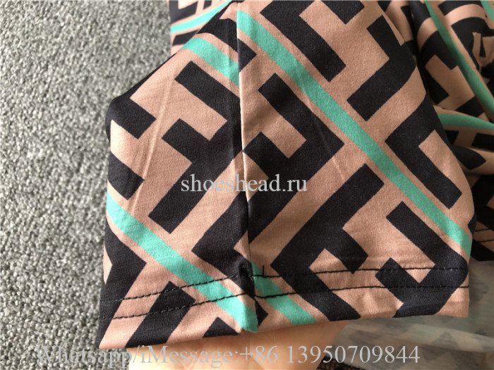 Fendi Brown Green Tshirt
