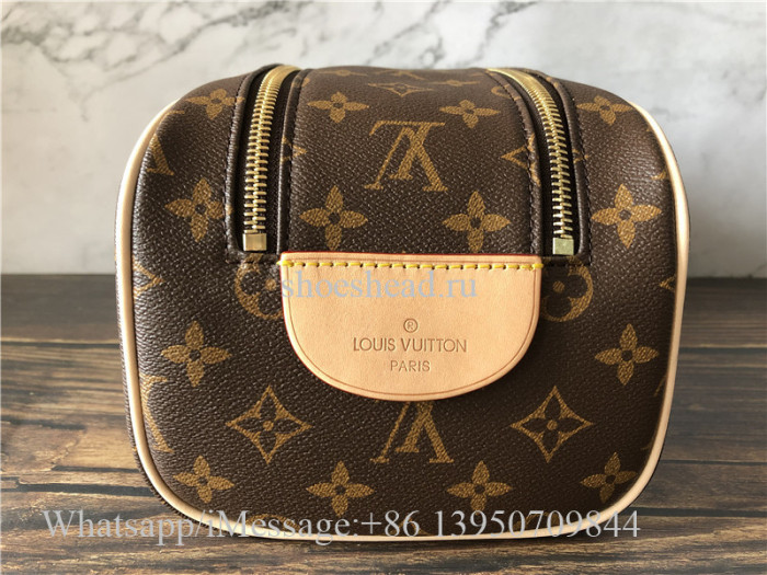 Original Louis Vuitton Brown Ebene Canvas Toiletry Bag