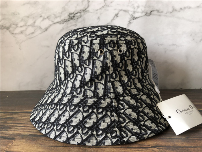 Reversible Teddy-D Dior Obilque Short Brim Bucket Hat Black Cotton