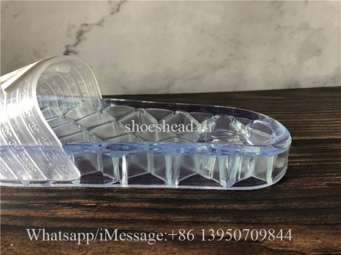 Chanel 19ss CC Logo Transparent PVC Slide White