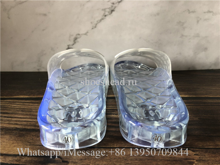 Chanel 19ss CC Logo Transparent PVC Slide White