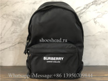 Original Burberry Logo Print Econyl Backpack Black