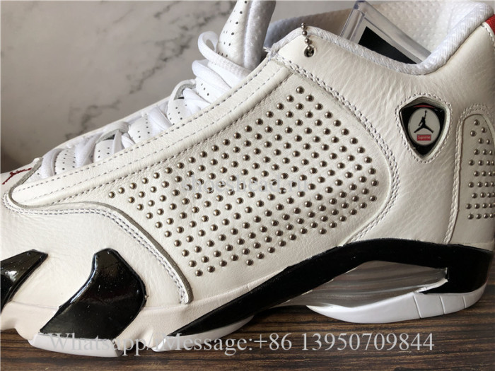Supreme x Air Jordan 14 XIV Retro White University Red