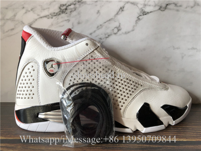 Supreme x Air Jordan 14 XIV Retro White University Red