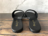 Christian Dior Embroidered Dway Sandals Slides Black