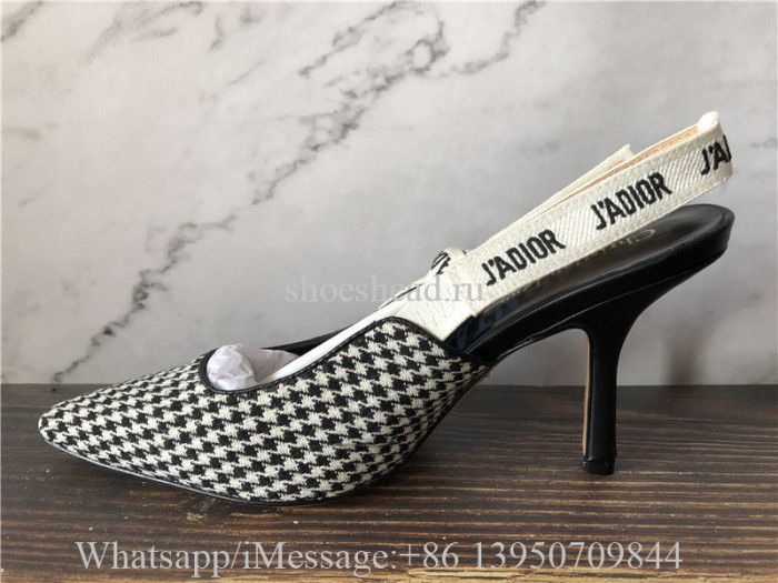 Christian Dior J'Adior Wool Houndstooth Pumps