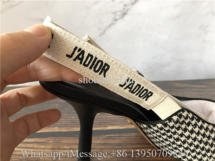 Christian Dior J'Adior Wool Houndstooth Pumps
