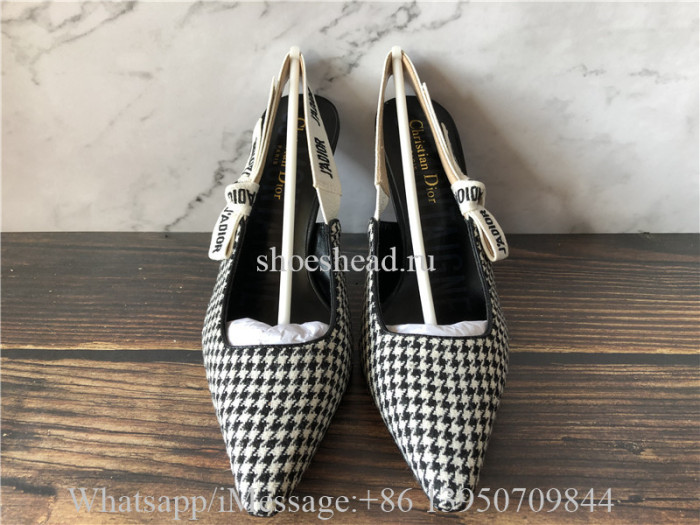 Christian Dior J'Adior Wool Houndstooth Pumps