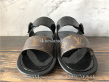 Louis Vuitton Black Sunbath Ladies Mule Pvc & Monogram Canvas Sandals