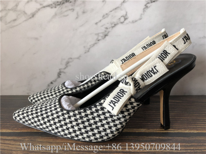 Christian Dior J'Adior Wool Houndstooth Pumps