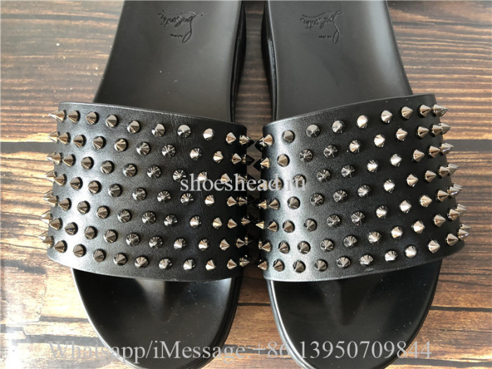 Christian Louboutin Pool Fun Flat Calf Slides