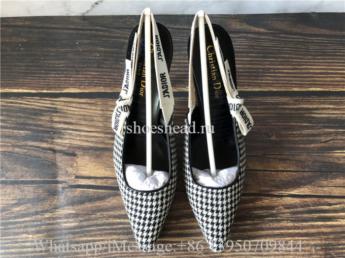 Christian Dior J'Adior Wool Houndstooth Pumps