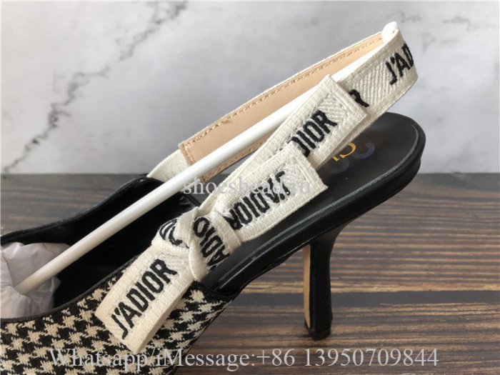 Christian Dior J'Adior Wool Houndstooth Pumps