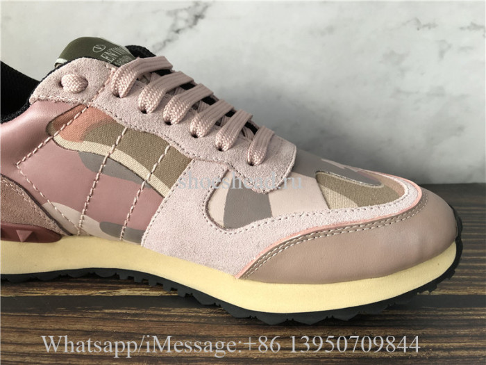 Valentino Camo Runner Shoes Pink