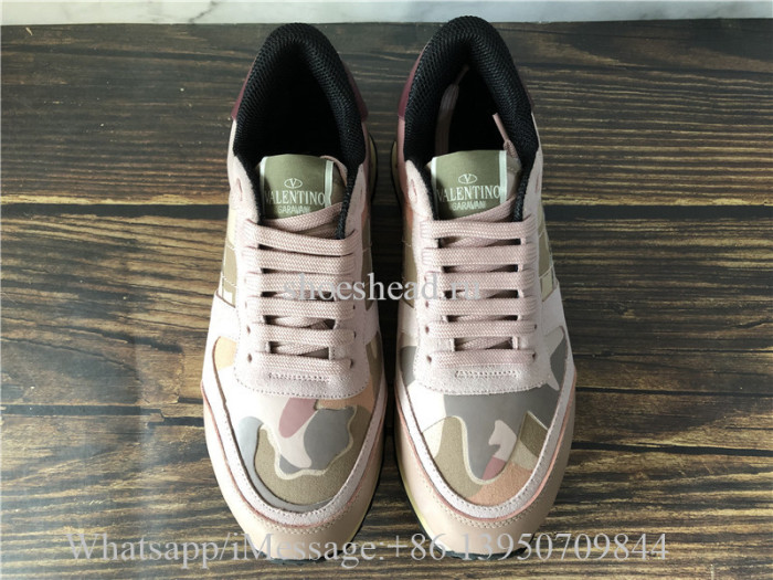 Valentino Camo Runner Shoes Pink