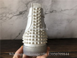 Christian Louboutin Spike Flat High Top White