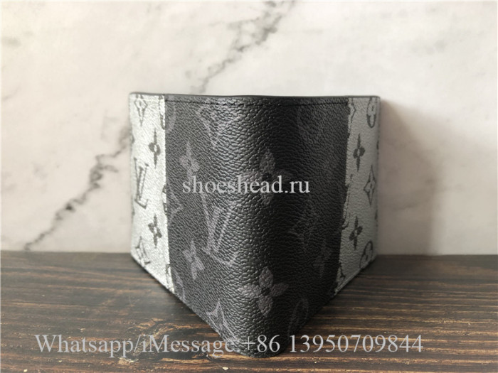 Original Louis Vuitton Multiple Wallet Eclipse Silver M63025