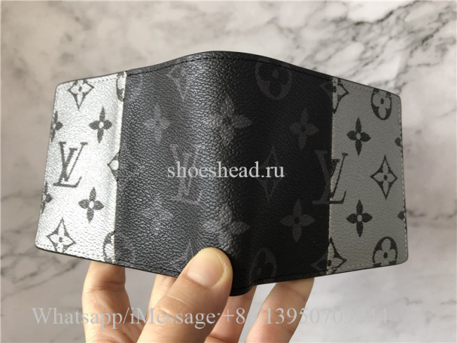 Original Louis Vuitton Multiple Wallet Eclipse Silver M63025