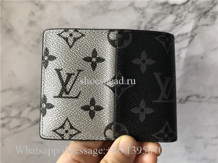 Original Louis Vuitton Multiple Wallet Eclipse Silver M63025
