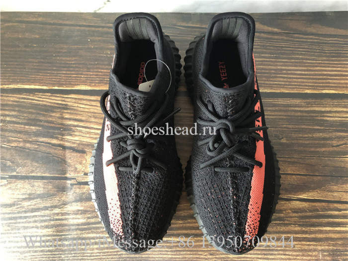 Super Quality Adidas Yeezy Boost 350 V2 Black Red Stripe