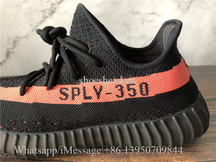 Super Quality Adidas Yeezy Boost 350 V2 Black Red Stripe