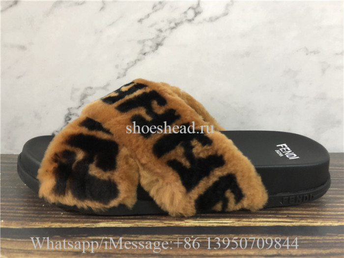 Fendi Roma Fur Slides