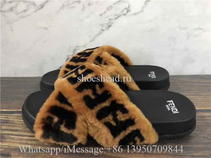 Fendi Roma Fur Slides