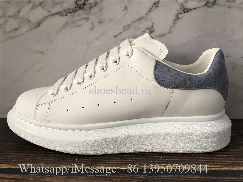 Super Quality Alexander McQueen Oversized Sneaker White Light Blue Suede