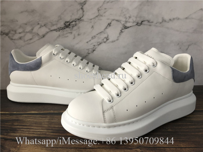Super Quality Alexander McQueen Oversized Sneaker White Light Blue Suede