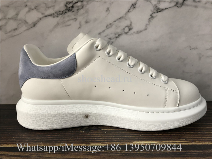 Super Quality Alexander McQueen Oversized Sneaker White Light Blue Suede