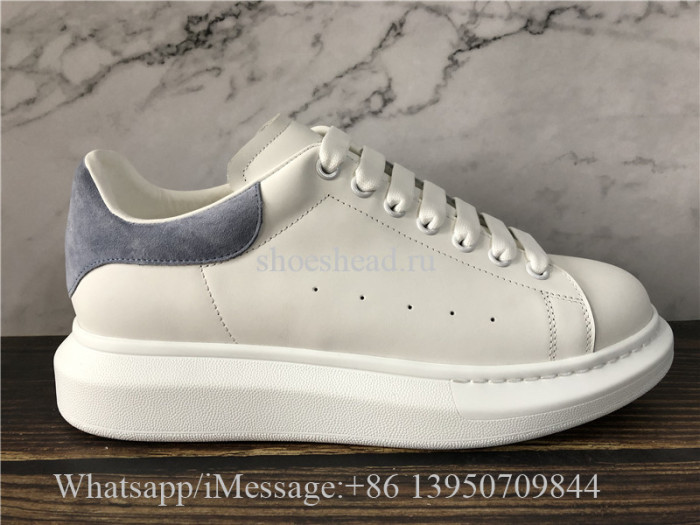 Super Quality Alexander McQueen Oversized Sneaker White Light Blue Suede