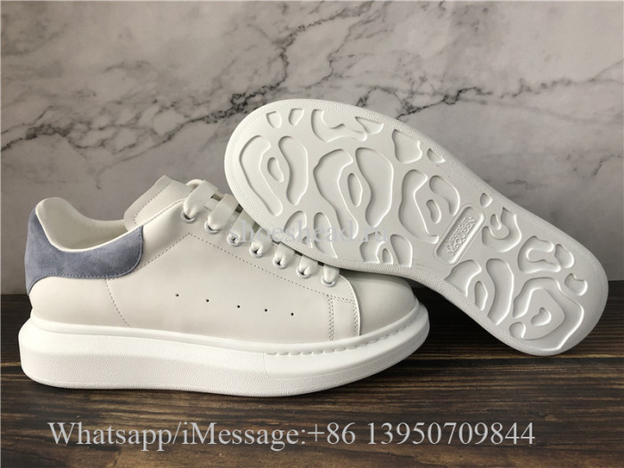 Super Quality Alexander McQueen Oversized Sneaker White Light Blue Suede