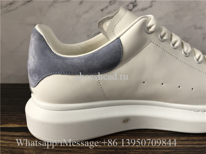 Super Quality Alexander McQueen Oversized Sneaker White Light Blue Suede