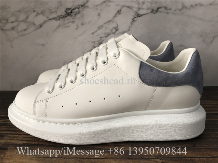 Super Quality Alexander McQueen Oversized Sneaker White Light Blue Suede
