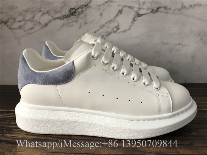 Super Quality Alexander McQueen Oversized Sneaker White Light Blue Suede