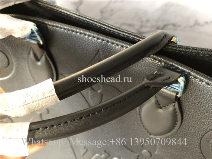 Original Louis Vuitton Onthego GM Empreinte Leather Tote Bag Black