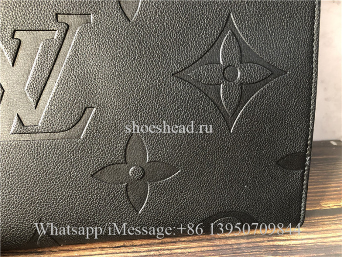 Original Louis Vuitton Onthego GM Empreinte Leather Tote Bag Black