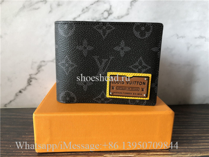 Original Louis Vuitton Monogram Eclipse Canvas Multiple Wallet M69253