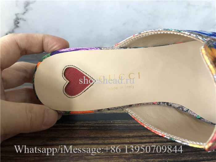 Gucci Princetown GG Supreme Flora Horsebit Mules Loafer