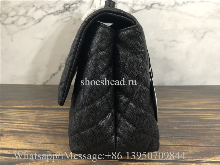 Original Chanel Coco Handle Flap Bag Caviar Quilted Leather