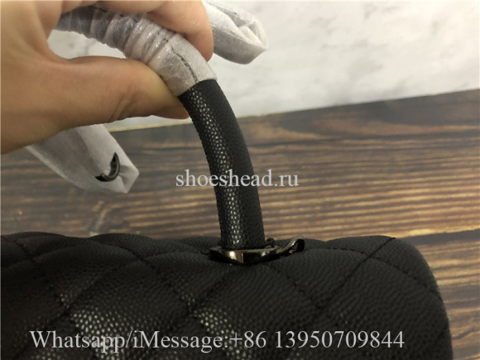 Original Chanel Coco Handle Flap Bag Caviar Quilted Leather
