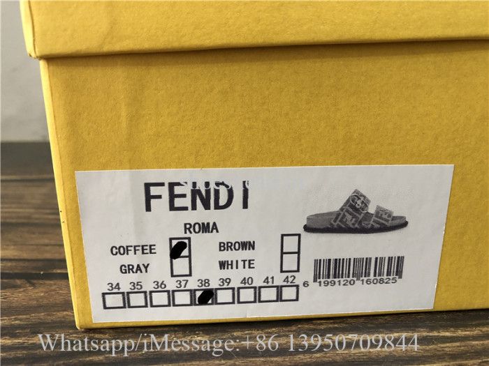 Fendi Roma Brown Slide
