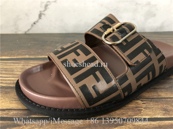 Fendi Roma Brown Slide