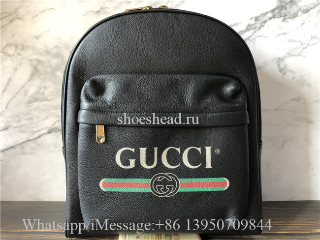 Original Quality Gucci Logo Leather Backpack