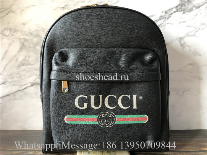 Original Quality Gucci Logo Leather Backpack