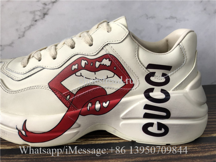 Gucci Rhyton Vintage Sneaker With Mouth Print